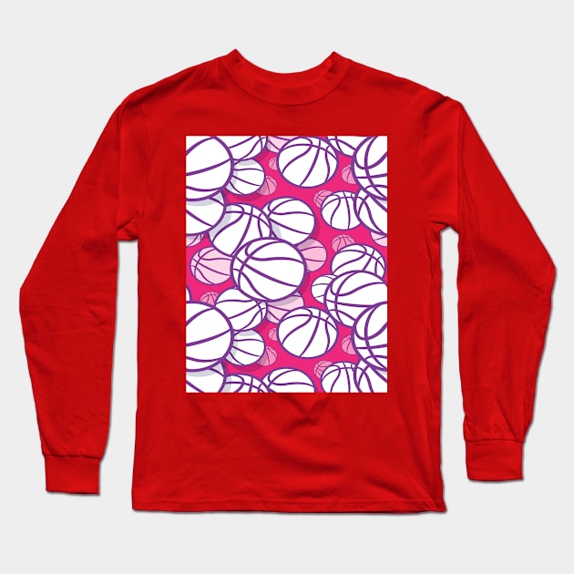 Basketball Long Sleeve T-Shirt by DragonTees